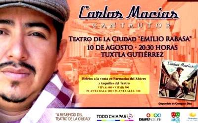 Carlos Macías pondrá romántico a Tuxtla Gutiérrez