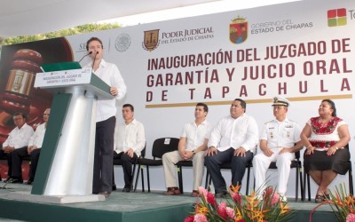 Inaugura MVC Juzgado de Garantía y Juicio Oral de Tapachula