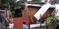 Fuertes ráfagas de viento provocaron daños a viviendas. / Foto: Reforma