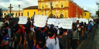 Marcha EZLN exigiendo justicia por caso Ayotzinapa