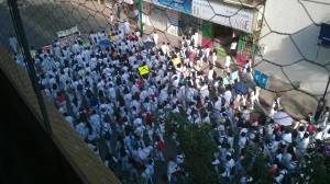 Marcha de estudiantes de Medicina UNACH.
