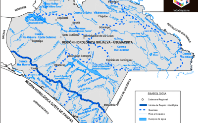 Mapa de los Ríos de Chiapas