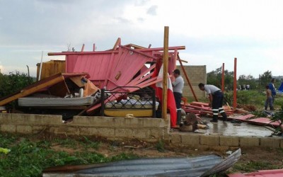 Fuertes lluvias en Comitán dañan varias casas