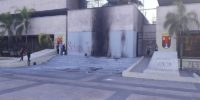 Vandalizan palacio de Gobierno en Chiapas
