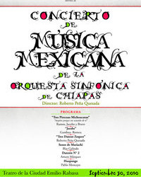 Orquesta Sinfónica de Chiapas – 30 de Septiembre 2010