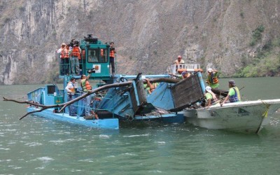 Mantienen trabajos de limpieza en el Cañón del Sumidero