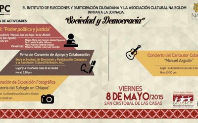 Realizarán jornada sobre sociedad y democracia en San Cristóbal